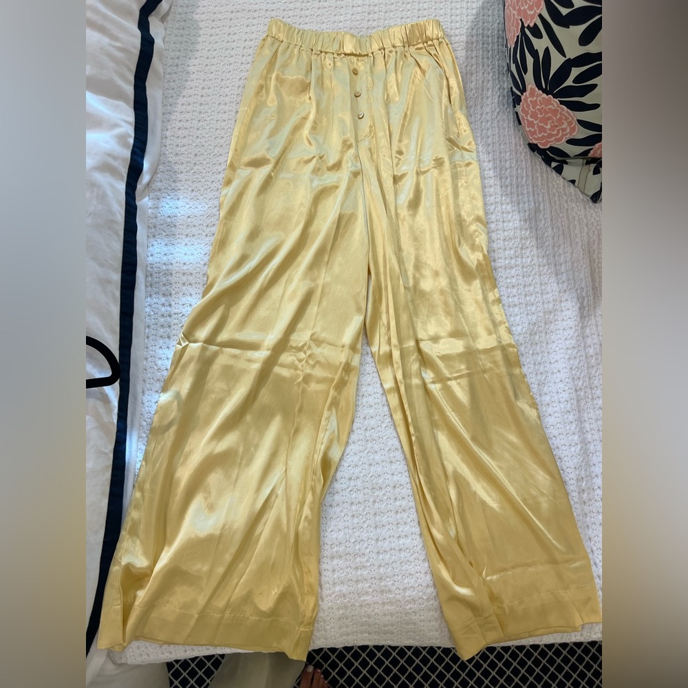 Daily Drills Yellow Wide Leg Pants
